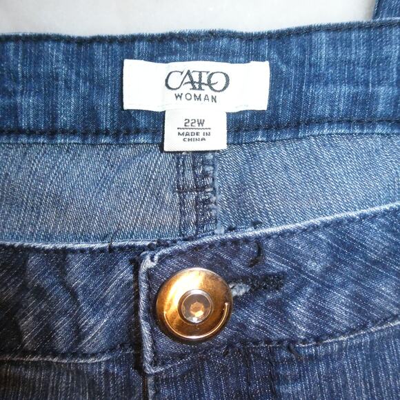 Cato Women's 22W Jeans Back Pocket Pattern - Picture 4 of 9